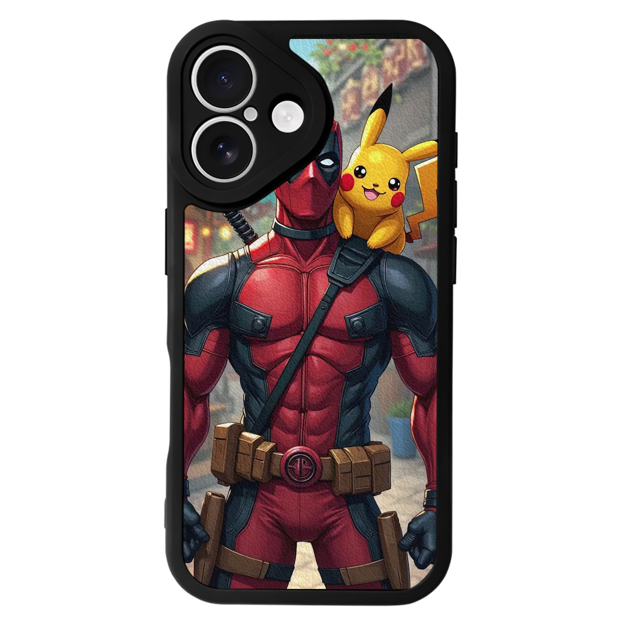 （画像用） Deadpool デッドプール 【iPhone 16シリーズ対応】シリコンスマホケース（レザー調） 材質：シリコン